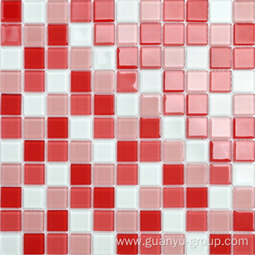 Lovely pink color 4mm glass mosaic